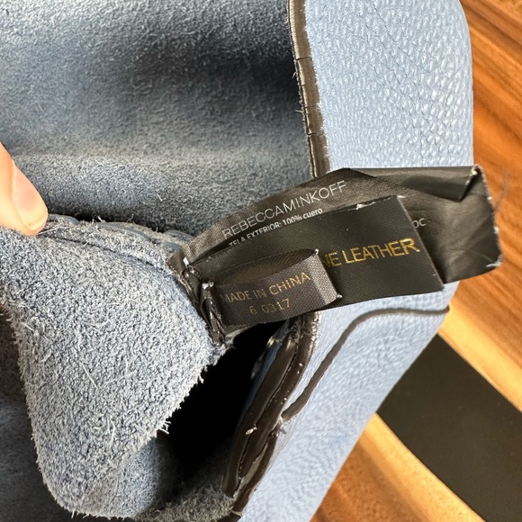 Rebecca Minkoff Blue Pebble Leather Tote - Picture 8 of 9